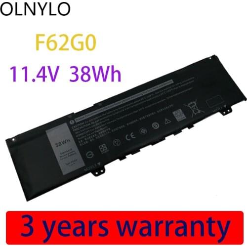 F62G0 Laptop Battery For Dell Inspiron 13 5370 7370 7373 Vostro 5370 RPJC3 F62GO CHA01 RPJC3 Notebook Batteries 11.4V 38WH NEW