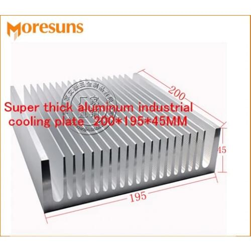 Free Ship by DHL/EMS High power radiator Super thick aluminum industrial cooling plate 200*195*45MM aluminum heatsink Cooler