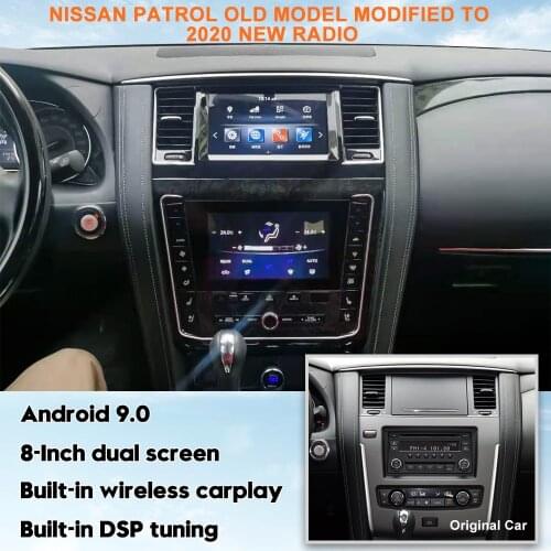 2 DIN Android car radio for Nissan patrol Y62 2012 2013 2014-2017 2018 2019 Auto radio car stereo Modified to 2020 new radio