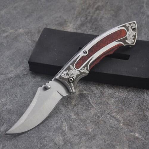 Brand Full Steel Folding Pocket Knife Aluminum Steel Handle Tactical Survival Knife Camping Rescue Knives Hunting Knife Tools
