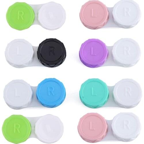 Contact Lens Case for Eyes Mini Contact Lenses Box Travel Kit Holder Container Soaking Box Travel Accessories