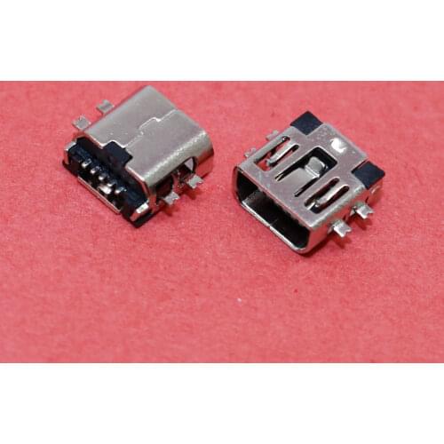 ChengHaoRan 1 Piece Mini USB Jack Connector Socket Type B Female Port ,5Pin 180 Degree SMD SMT PCB,MI-012