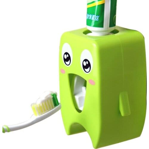 Home Automatic Toothpaste Dispenser Family Toothbrush Holder for Bathroom Household Wall Mount Rack Bath Set Toothpaste Squeezer