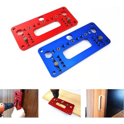 10-50MM Woodworking Handle Puncher DIY Woodworking Drilling Locator Cabinet Positioner Aluminum Installation Jig Locator