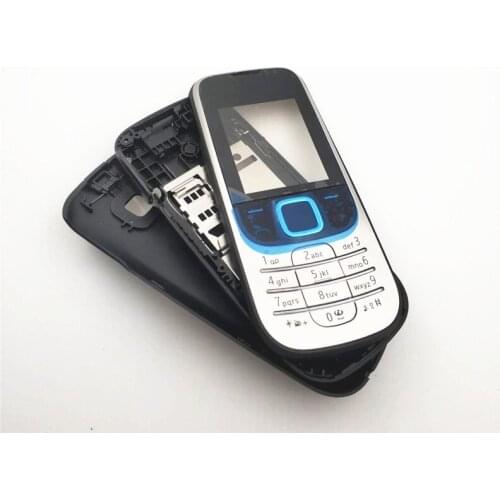 Good quality New Battery Back Cover Housing For Nokia 2322 Housing Cover Door Frame + Battery Back cover+Keypad