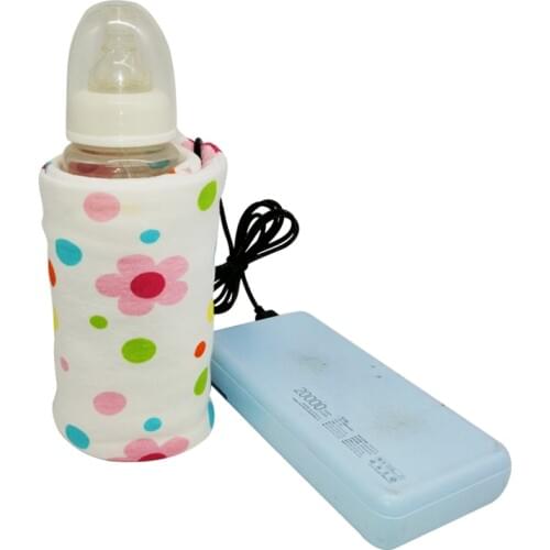 USB Milk Warmer Portable Travel Cup Warmer Insulated Bag Baby Nursing Bottle Cover Warmer Heater Bag Infant Feeding Bottle Bag