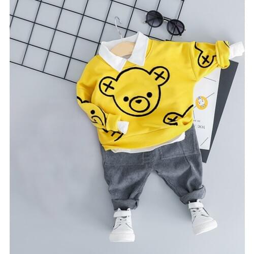 Spring Infant Clothes Sets Baby Boys Girls Clothing Set Children T Shirt Dress Long Sleeves Brother Sister Clothes Suits