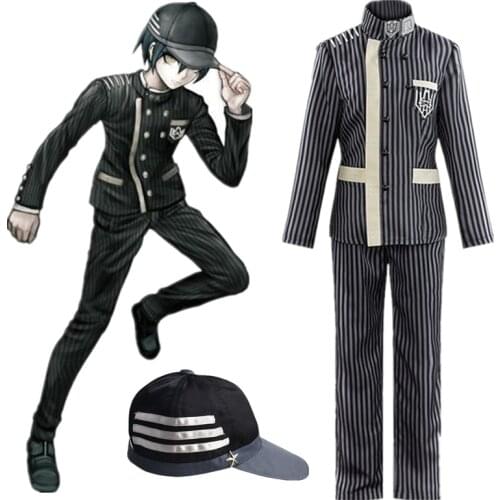 Game Danganronpa V3 Saihara Shuichi Cosplay Costume Suit Adult Coat Pants Hat Cap Set Clothing