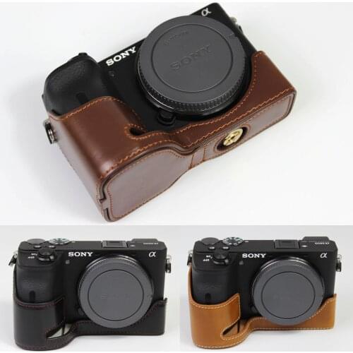 Leather Protect Half Camera Case Grip for Sony alpha A6600