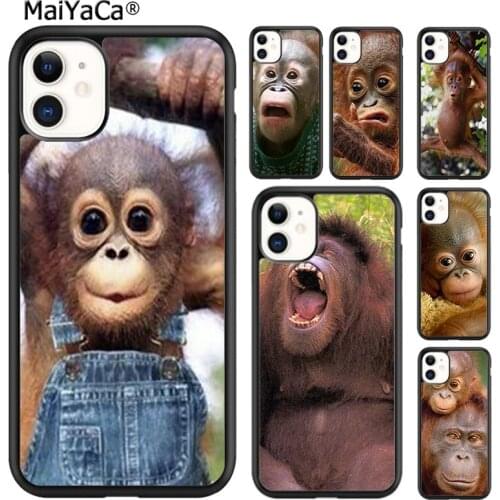 MaiYaCa CUTE ORANGUTAN monkey BABY 1 Phone Case For iPhone SE 6s 7 8 plus X XR XS 11 12 pro max Samsung Galaxy S8 S9 S10 shell