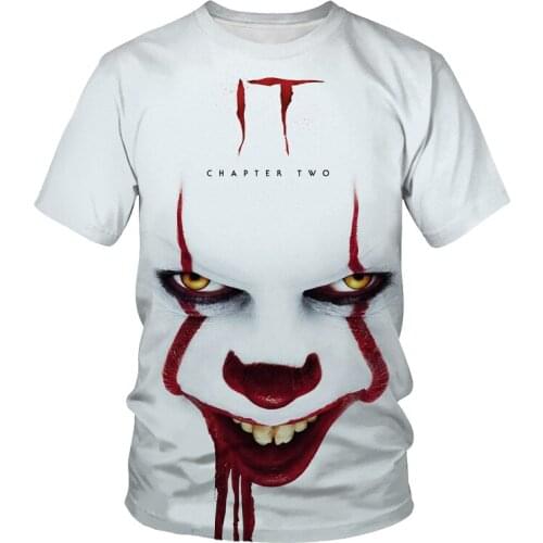 20213D printing fashion male and female couple anime corner color painting soft material casual mens loose O-neck T-shirt