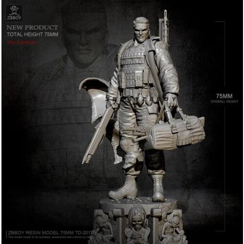 75mm Resin model kits figure self-assembled TD-2517