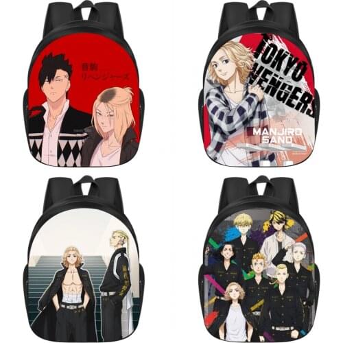 Anime Tokyo Revengers Teenager School Bag Zipper Backpack Nylon Packsack Unisex Shoulders Laptop Bag Student Book Bag Rucksack