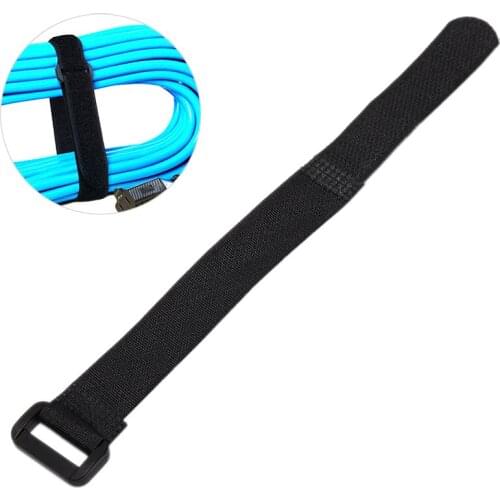 5pcs Reusable 20cmx2cm Straps Wrap Wire Organizer Cable Holder Tie Rope Self Adhesive Fastener Straps Home Use Organizer