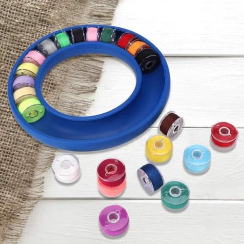 DIY Portable Bobbin Holder Sewing Tools Silicone Round Sewing Needles Saver Handicraft Embroidery Storage Box