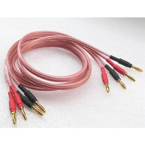 HIFI Speaker Wire Audio Line with Banana Plug Surround Sound System Wire Cable For Amplifier