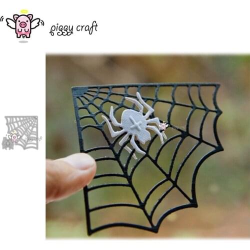 Piggy Craft metal cutting dies cut die mold Halloween spider web Scrapbook paper craft knife mould blade punch stencils dies