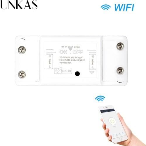 UNKAS Tuya WiFi Smart Light Switch Universal Breaker Timer Smart Life APP Wireless Remote Control with Alexa Google Home