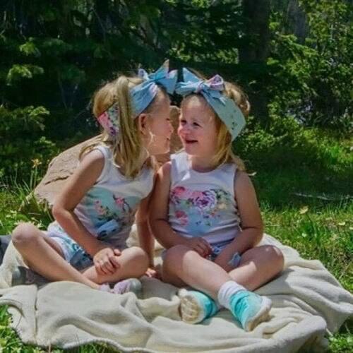 UK Stock Toddler Baby Girl Clothes Tops Floral Vest Lace Shorts Pants Outfit Set