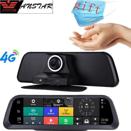Anstar 10'' Big Screen Dashboard Car DVR 4G Android Auto Camera HD 1080P Dash Cam ADAS GPS Wifi Remote Monitor Registrar DVRs