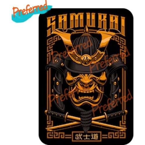 High Quality Japanese Samurai Warrior-mask Decal Motocross Racing Laptop Helmet Trunk Wall Vinyl Car Sticker Die Cutting