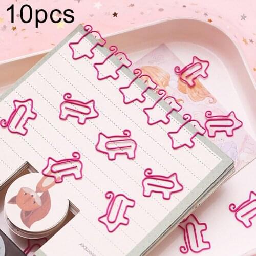 10Pcs Cute Pig Lip Cloud Bookmark Paper Clip Pin for Office School Stationery metal pins for clothes 2020