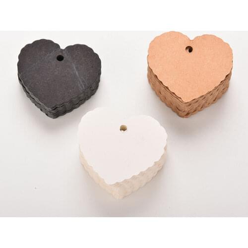 100 Pcs/lot Heart shape Kraft Paper Hang Tags Wedding Party Favor Label Price Gift Card 5.8cm x 5.5cm