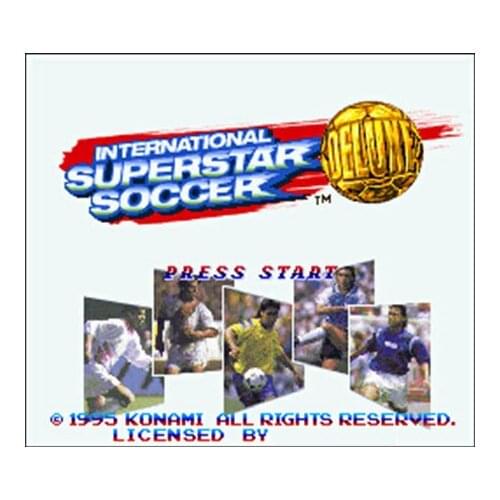 International Superstar Soccer Deluxe 16 bit Big Gray Game Card For NTSC Game Player Drop Shipping
