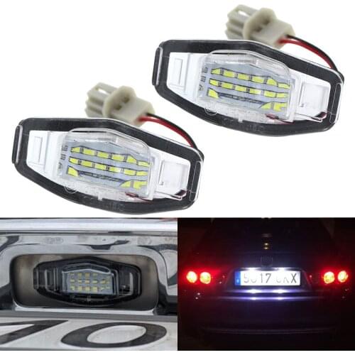 2pcs Canbus Error Free LED Number License Plate Light Lamp White 6000k for Honda Accord Odyssey Acura TSX 01-05