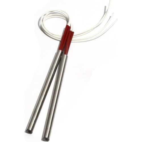 2PCS 14mm Diameter 380~500mm Length Single Head Dual Heating Pipe 304SUS Tubular Heater 1600/1700/1800/1900/2100W Electric Part