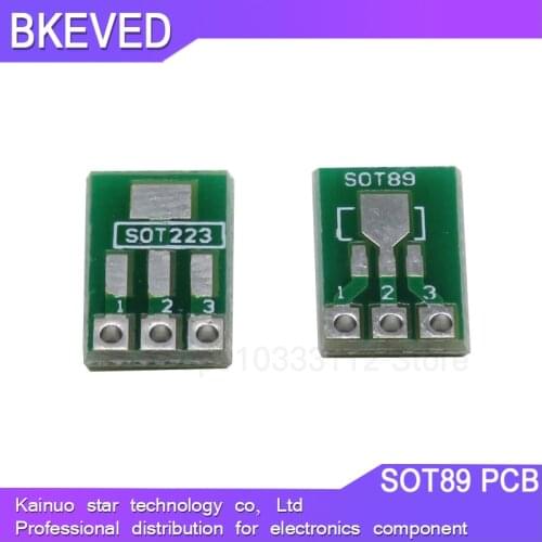 20pcs SOT89 SOT-89 SOT-223 SOT223 to DIP PCB Transfer Board DIP Pin Board Pitch Adapter keysets