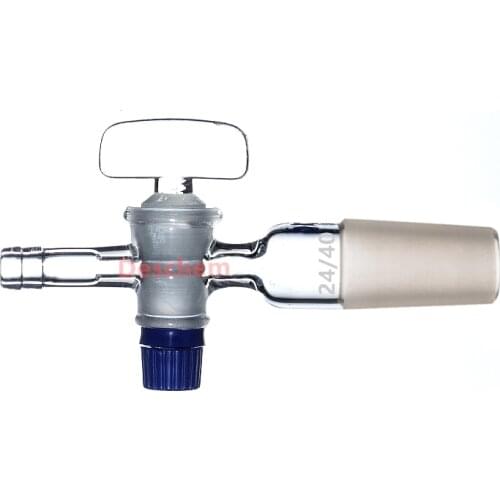 24/40,Glass stopcock,Straight Glass vaccum adapter with hose connection With Plastic Screw