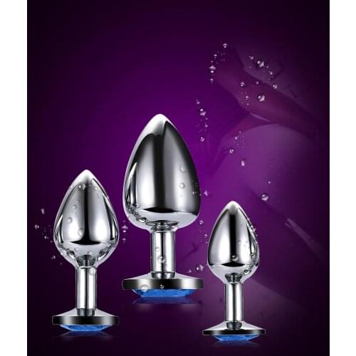 3 Pcs Small Medium Large Stainless Steel Anal Plug Dildo Sex Butt Plug for Women great gift for your lover and yourself