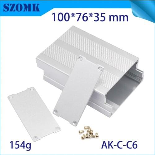 4pcs/lot silver electronics aluminium extrusion cabinet wall mounting switch case 36*76*100mm