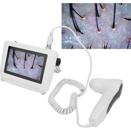 5 Inch Rechargeable Scalp Hair Follicle Oil Moisture Magnifying Detector Analyzer Skin Pigment Tester Hair Treatment