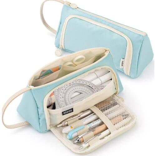 England Style Pencil Case Canvas High Capacity Pen Pouch 3C Product Holder Bag Make Up Bag Stationery Pen Case for School Girl