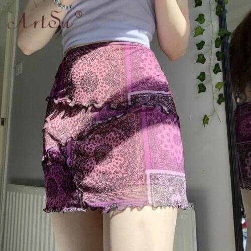 ArtSu Pencil Skirts With Flowers