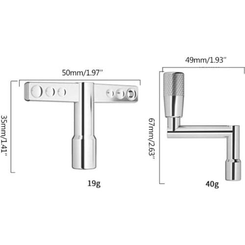 WXTF 4pcs Drum Keys Drum Tuning Key with Continuous Motion Speed Key Percussion Parts