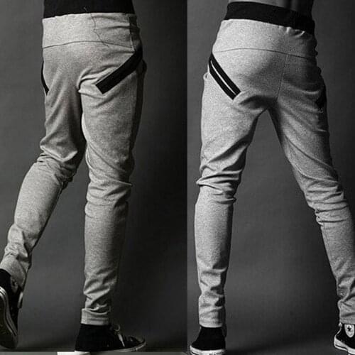 High quality 2020 Summer aesthetic Low Crotch Elastic Waist Harem hip hop streetwear track pants sweatpants pantalon homme