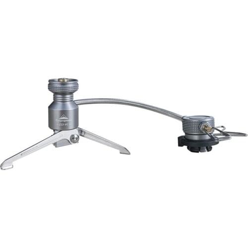 CAMPINGMOON Gas Stove Adapter Tripod Butane Canister Adapter Collapsible Gas Stove Connector Gas Lamp Tank Stand Connector