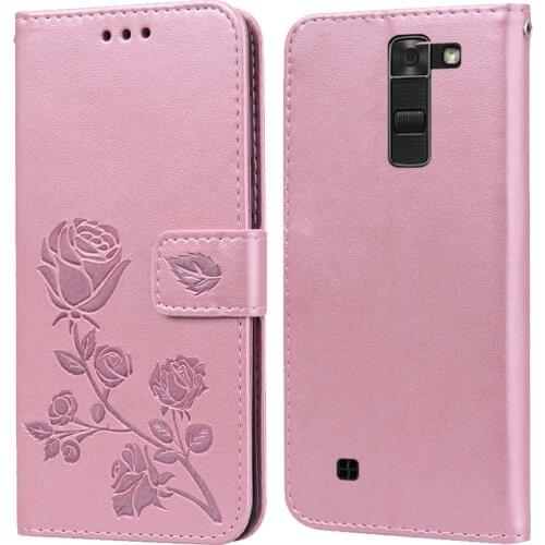 Luxury Leather Flip Book Case for LG Magna H500 G4C G4 Mini H520N H502F Rose Flower Wallet Stand Case Phone Cover Bag coque