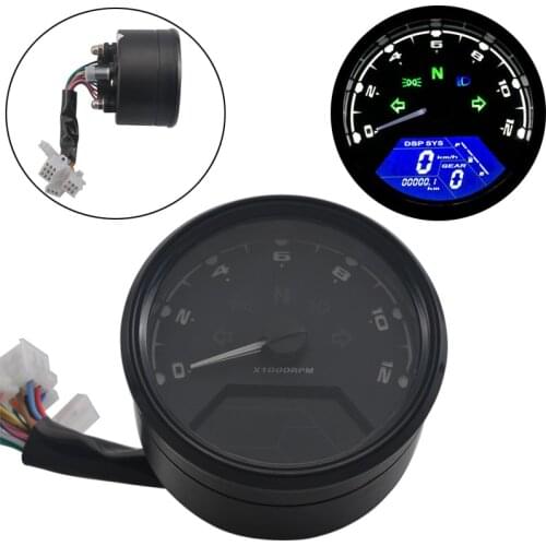 Motorcycle Digital Meter 8-18V Universal LCD digital motorcycle speedometer Multi-function for 2-4 Cylinders Cafe Racer
