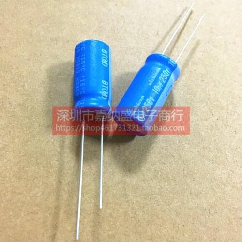 30PCS/LOT NICHICON 250V10UF 10X20 BT SERIES electrolytic capacitor High temperature resistance 125 degrees