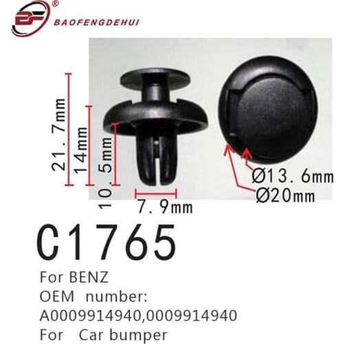 Fastener Car Clips For Benz A0009914940,0009914940 Car Bumper Screws Fasteners