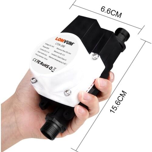 LOMVUM 24V Booster Pump Brushless Water Pump 45W Auto Pressure Controller IP56 Household Gas Water Heater Pressure Boost