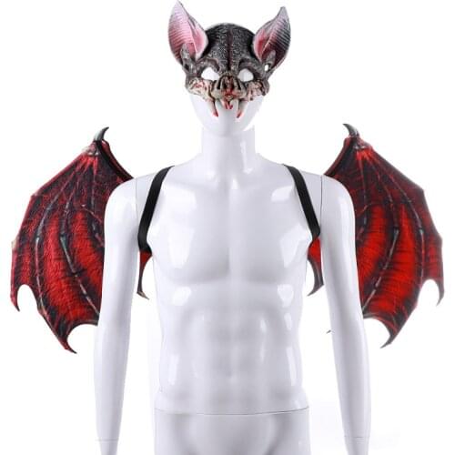 Bat mask Carnival Party Decoration Suit Masquerade Props Unique Vampire Bat Cosplay Costume masks Anime Devil Halloween Wings