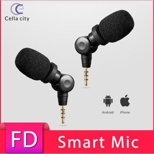 CELLA CITY Mini Wireless Dynamic Microphone For IOS Android 3.5mm Interface Type-C Accessories To Record Vlog Video Shooting