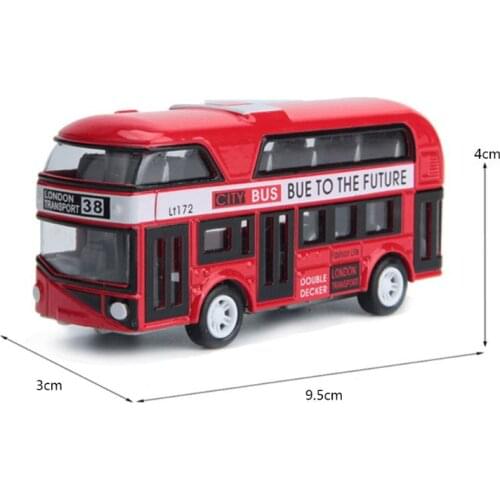 1:43 Car Model Double-decker London Bus Alloy Diecast Vehicle Toys For Kids Boys