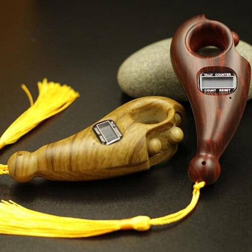 Powerful Battery Relaxation Finger Game Rosary Gift Decompression Toy Hand Tally Easy Reset ABS Buddha Beads Counter LCD Digital