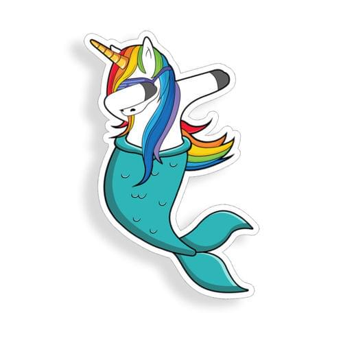 Unicorn Mermaid Sticker Dabbing Car Window Bumper Laptop Dab Cup phone 4" Decal